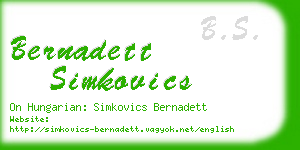 bernadett simkovics business card